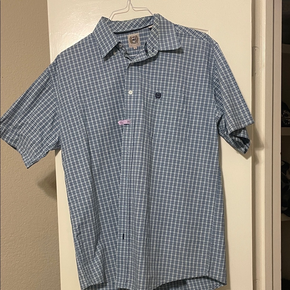 Cinch Navy Plaid Casual Shirt